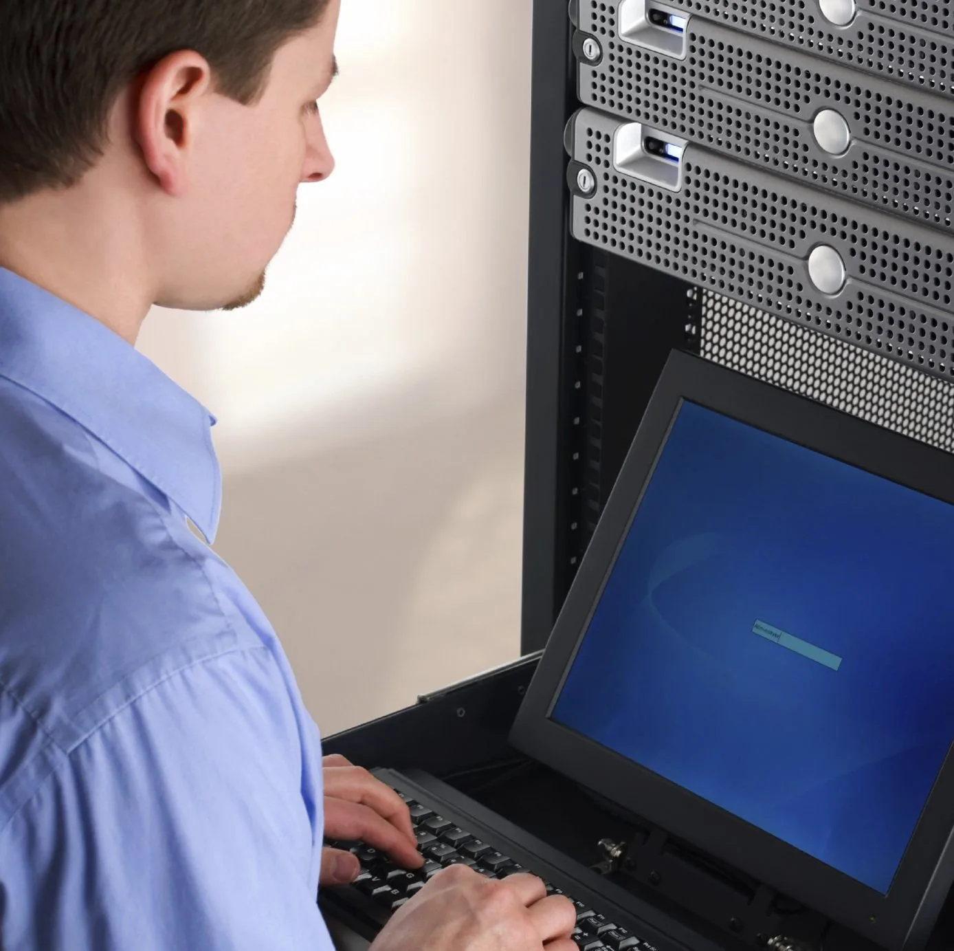 Modern workplace with IT systems