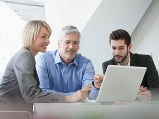 Consultants reviewing business processes